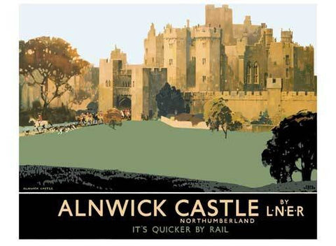 ???Alnwick Castle' Wood Sign 9x12 (23cm x 31cm) Solid