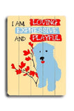 Loving, expressive and playful Wood Sign 12x16 Planked