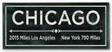 Chicago Wood Sign 10x24 (26cm x61cm) Planked