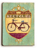 0002-8216-Bicycles Wood Sign 18x24 (46cm x 61cm) Planked
