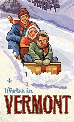 Winter in Vermont Wood Sign 7.5x12 (20cm x31cm) Solid