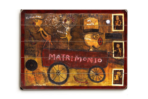 Matrimonio Wood Sign 9x12 (23cm x 30cm) Solid