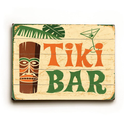 Tiki Bar Wood Sign 14x20 (36cm x 51cm) Planked
