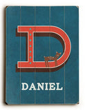Alphabet - D Wood Sign 14x20 (36cm x 51cm) Planked