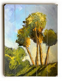 Sunlit Palms Wood Sign 12x16 Planked