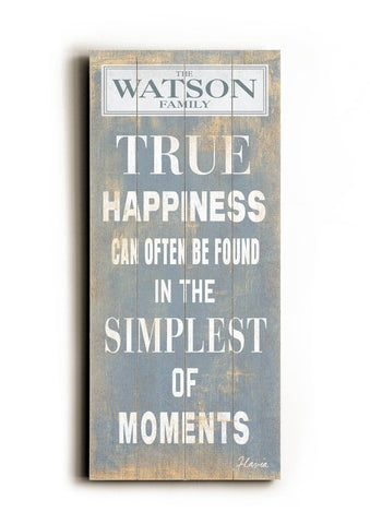 True Happiness Wood Sign 10x24 (26cm x61cm) Planked