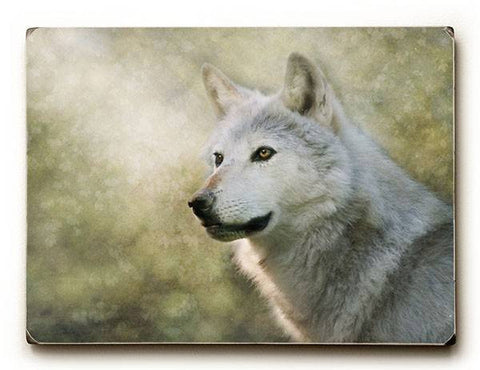 White Wolf Wood Sign 12x16 Planked