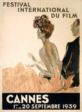 1939 Cannes Film Festival Wood Sign 9x12 (23cm x 31cm) Solid