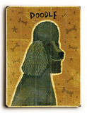 Poodle - Black Wood Sign 30x40 (77cm x102cm) Planked