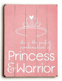 Princess & Warrior Wood Sign 9x12 (23cm x 31cm) Solid