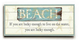 Lucky Enough Wood Sign 10x24 (26cm x61cm) Planked