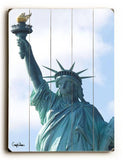 Statue Of Liberty Wood Sign 12x16 Planked
