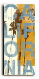 California Yellow Wood Sign 10x24 (26cm x61cm) Planked