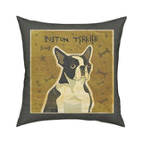 Boston Terrier Pillow Pillow 18x18