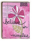 Believe in Miracles Wood Sign 25x34 (64cm x 87cm) Planked