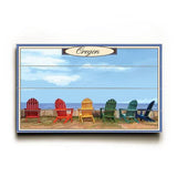 Colorful Adirondack Chairs Wood Sign 7.5x12 (20cm x31cm) Solid