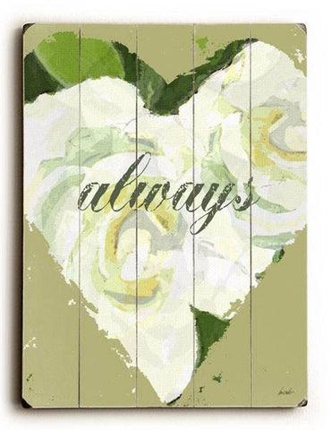 Always - Heart Wood Sign 25x34 (64cm x 87cm) Planked