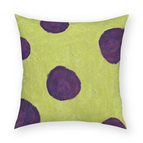 Purple Dots Pillow 18x18