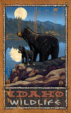 Bear and Cub at Lakes Edge Wood Sign 12x16 Planked