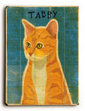 Tabby Cat - Orange Wood Sign 25x34 (64cm x 87cm) Planked