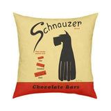 Schnauzer Chocolate Bars Pillow 18x18