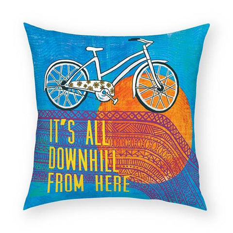 Downhill Bike Pillow 18x18