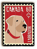 Canada Labrador Postage Stamp Wood Sign 25x34 (64cm x 87cm) Planked
