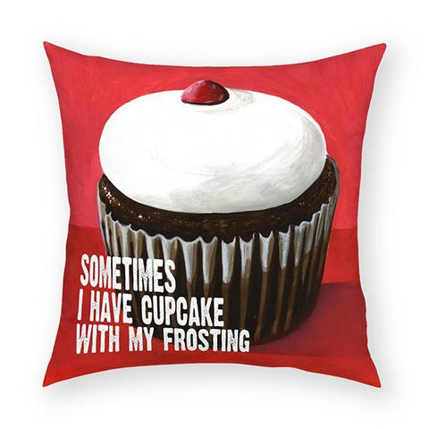 Cupcake Frosting Pillow 18x18