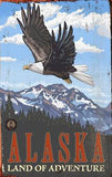 Flying Eagle Wood Sign 7.5x12 (20cm x31cm) Solid