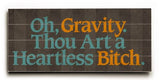 Oh gravity Wood Sign 10x24 (26cm x61cm) Planked