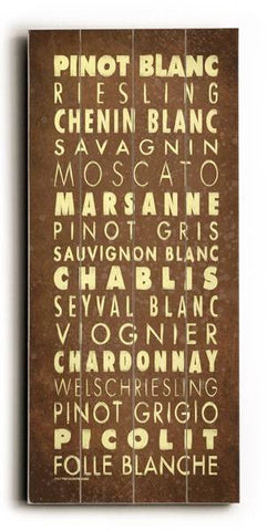 Wine Wood Sign 10x24 (26cm x61cm) Planked