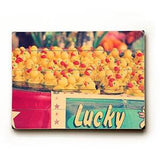 Lucky Ducks Wood Sign 12x16 Planked