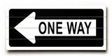 One Way Left Wood Sign 10x24 (26cm x61cm) Planked