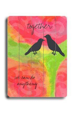 Together Wood Sign 12x16 Planked