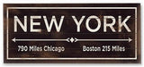 New York Wood Sign 12x16 Planked