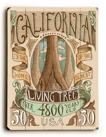 California Wood Sign 9x12 (23cm x 31cm) Solid