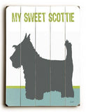 Sweet Scottie Wood Sign 9x12 (23cm x 31cm) Solid