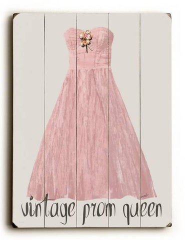 Vintage Prom Queen Wood Sign 12x16 Planked