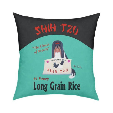 Shih Tzu Long Grain Rice Pillow 18x18