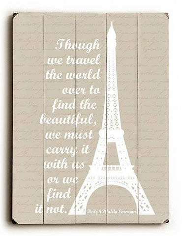 Travel the World Wood Sign 30x40 (77cm x102cm) Planked