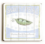 Sweet Peas 2 In a Pod Wood Sign 30x30 (77cm x 77cm) Planked