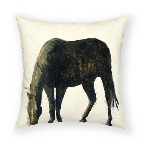 Horse Drinking-2 Pillow 18x18