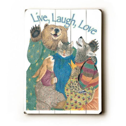 Live, Love, Laugh Wood Sign 30x40 (77cm x102cm) Planked