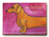 Dachshund Wood Sign 12x16 Planked