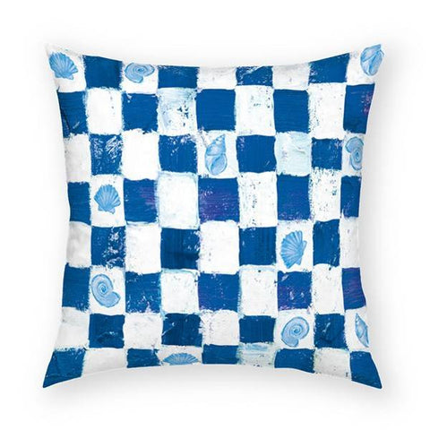 Shell Checkered Pillow 18x18