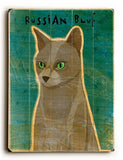 Russian Blue Wood Sign 25x34 (64cm x 87cm) Planked