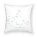 Paper Boat Pillow 18x18