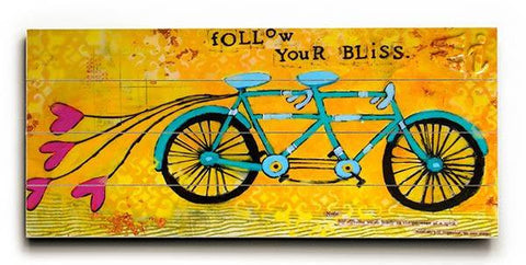 Follow Your Bliss Wood Sign 10x24 (26cm x61cm) Planked