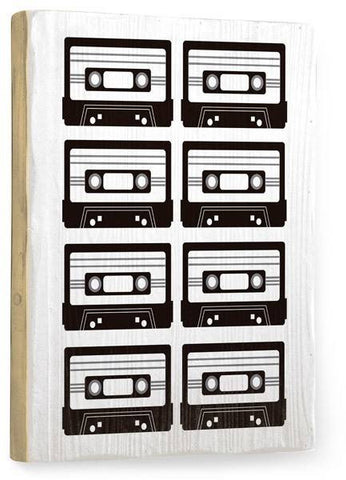 B/W Tapes Wood Sign 18x24 (46cm x 61cm) Planked