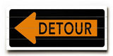 Detour Left Wood Sign 10x24 (26cm x61cm) Planked